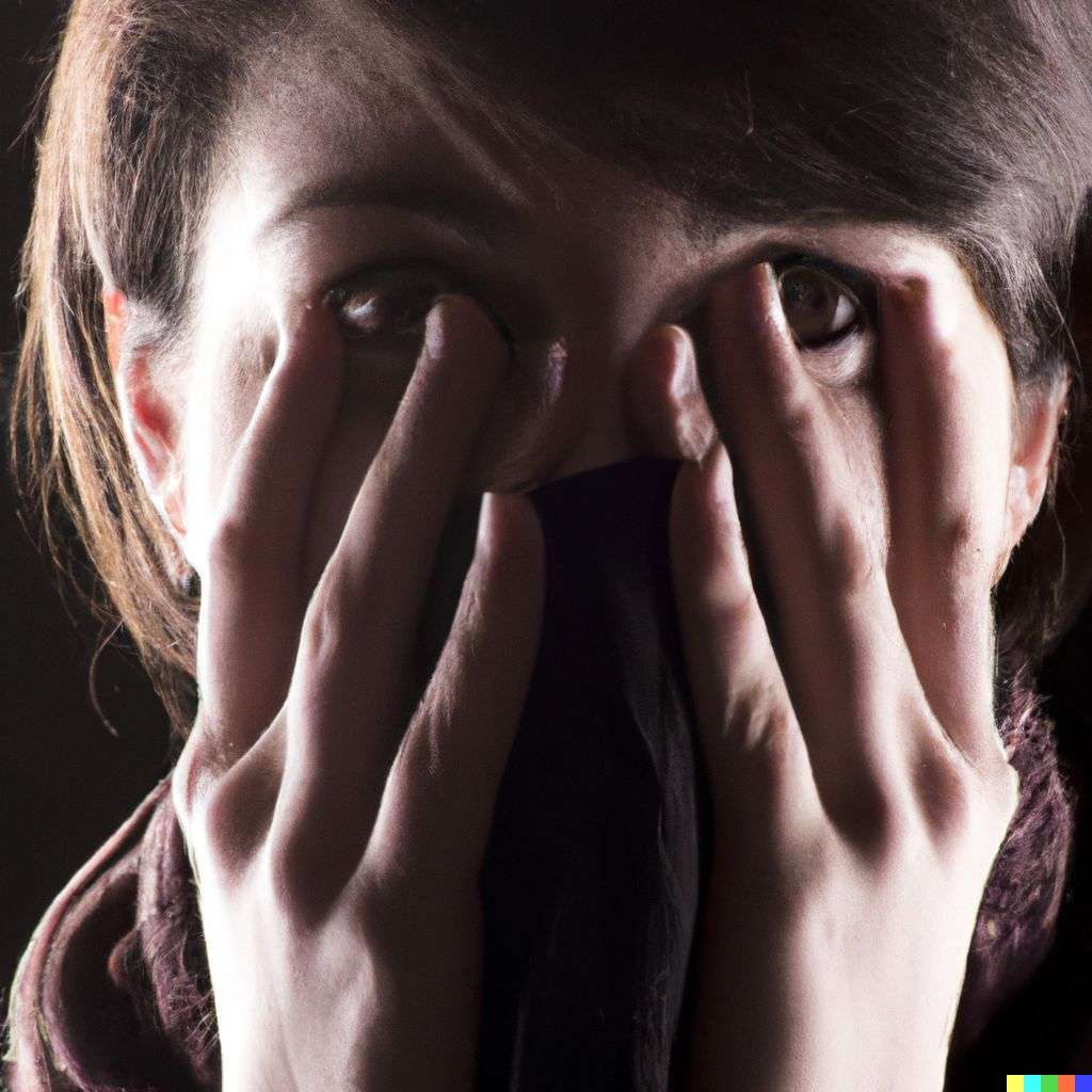 a representation of anxiety, photograph, studio lighting